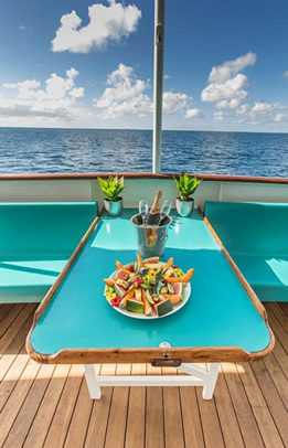 Back deck - Eco Abrolhos - Kimberley cruise